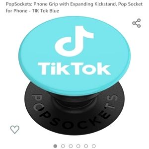 Tiktok blue Popsockets Phone grip with expanding Kickstand for phone
